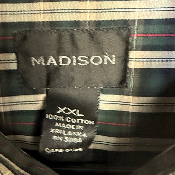 Madison Men's Blue and White Striped Button Down Shirt - Picture 2 of 6